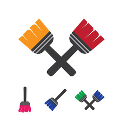 Paint Brush Vector Logo Design Template