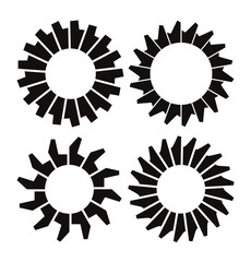 Gear Vector Set Template isolated on white background