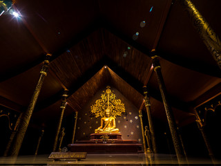 Buddha statue in Wat Sirindhorn Wararam, Ubonratchathani. Thailand
