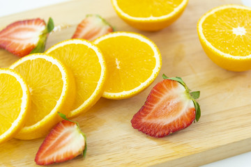 Healthy fruits, many orange fruits background