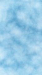 Background of abstract white color smoke isolated on blue color background. The wall of white fog. 3D illustration