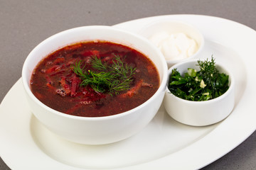 Russian Borsch with meat