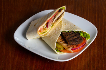 Pita with beef