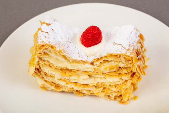Milfey cake with cream