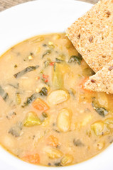 Ribollita - traditional tuscany soup closeup