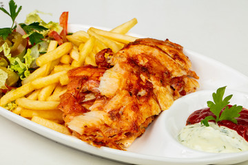 Shawarma in the plate