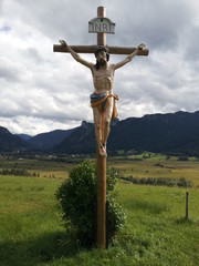 Fototapeta na wymiar Unterammergau, Bayern, Oberbayern, Oberammergau, Kreuz