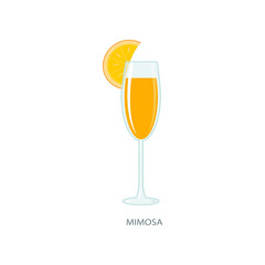 Handmade cocktail with inscription. Summer holiday and beach party concept. Vector illustration isolated on white background.