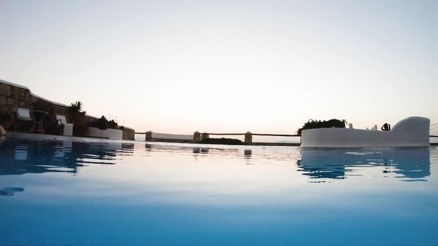 Calm pool at sunset, Greece