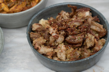 Turkish food kokorec.