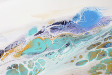 Marble texture. Acrylic colors blots. Abstract background.