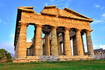 the temple of Neptune It was built in the Doric order around 460–450 BC Paestum Italy