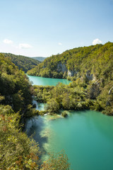 Fototapeta na wymiar Plitvice lakes and Waterfalls
