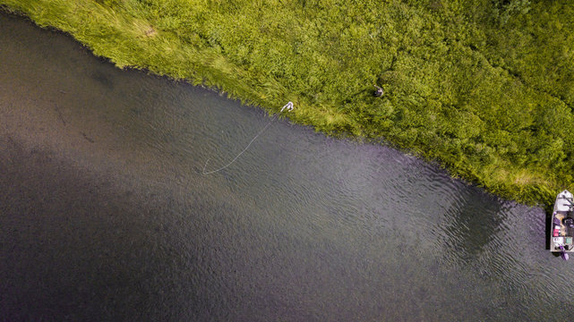 Drone Fly Fishing Shot
