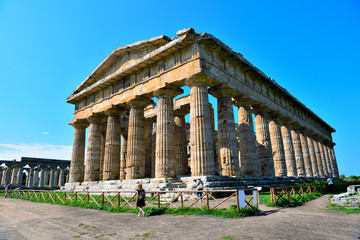 the temple of Neptune It was built in the Doric order around 460–450 BC Paestum Italy
