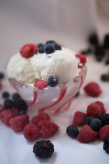 berries and cream