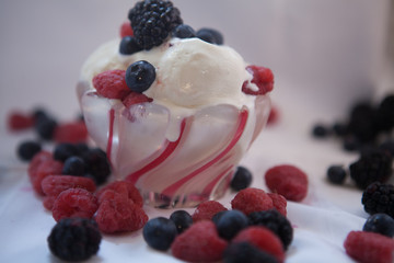 berries and cream
