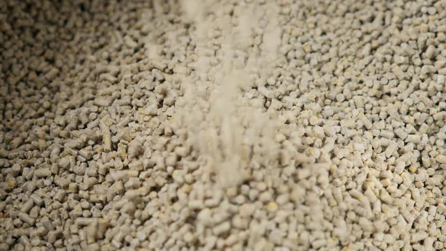 Mixed feed production line, close-up