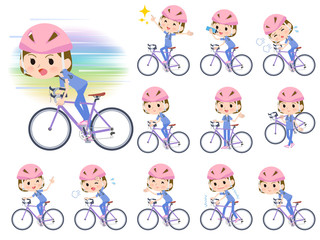 Fototapeta premium surgical operation blue wear women_road bike