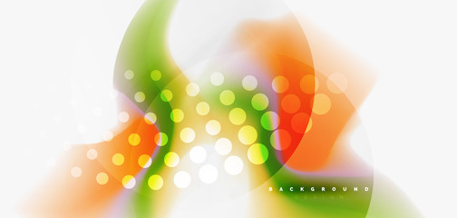 Color flowing wave, trendy liquid design template