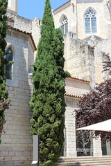 Facade de la cathédrale san pere à Figueres