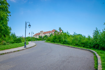Brasov fortress on a sunny summer day in Brasov, Romania