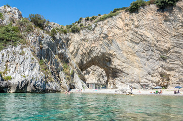 Stunning cave in the seacoast of Palinuro Cilento Italy