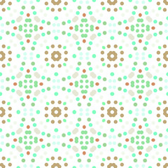 Seamless abstract pattern background with a variety of colored circles.