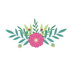 Floral vector Border. Flower Design for invitation, wedding print, logo decoration.