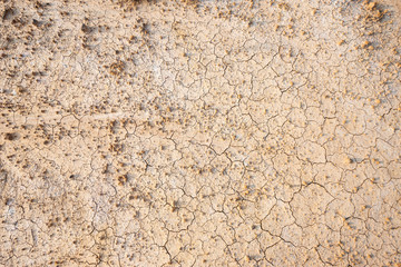 Brown dry soil or cracked ground texture background.