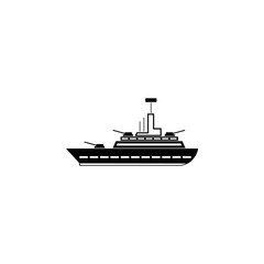 Obraz premium Warship icon. Element of war and piece. Premium quality graphic design icon. Signs and symbols collection icon for websites, web design, mobile app