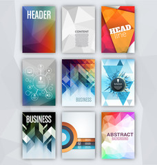 Flyer Sets - Abstract Backgrounds - Presentation Template - Brochure Print Design Elements