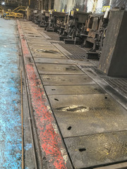 An overview of a floor of an old abandoned factory