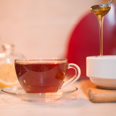 A cup of hot black tea