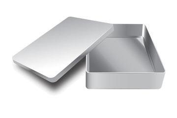 Template of metal box with cover up