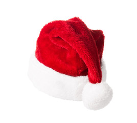 Red Santa Claus helper hat isolated on white background