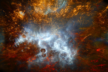 Obraz premium Light application. Color abstraction. LightGraphic. Light painting. Lightpainting. Bubbles on the water. Boiling water. Like the stars of the universe