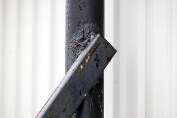 Fence of iron sheets