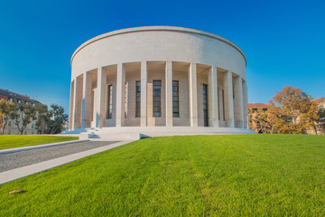 Fototapeta premium Zagreb, Croatia, monumental art gallery and beautiful green park in center of Croatian capital, classic architecture 