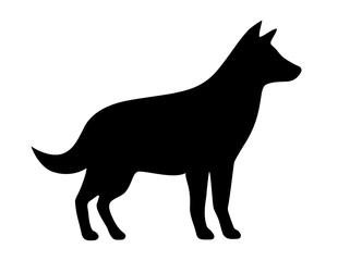 Dog silhouette vector icon