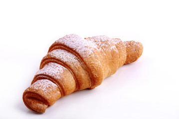 Croissant on white isolate.