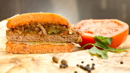 Homemade colored burgers