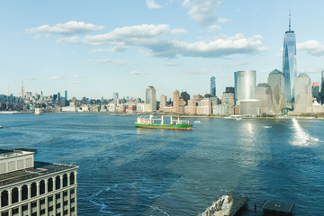 Scenic view to New York, Manhattan