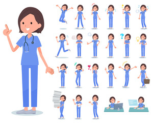 Fototapeta premium flat type surgical wear women_emotion