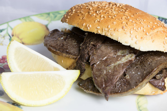 Panino o focaccia con la milza