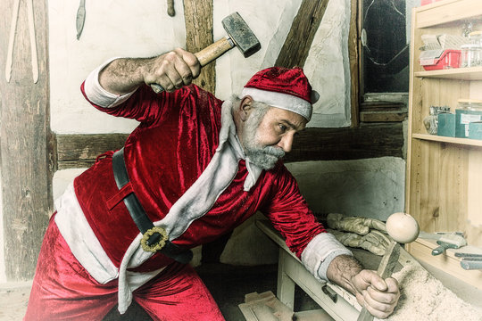 Santa in the workshop