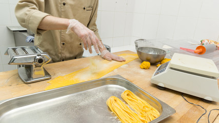 Chef cooking a pasta