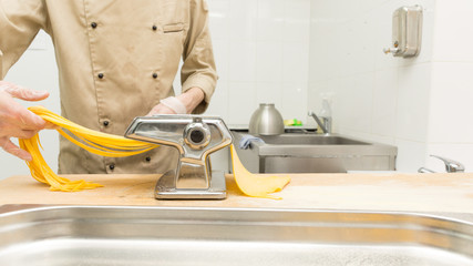 Chef cooking a pasta