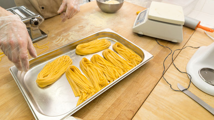 Chef cooking a pasta