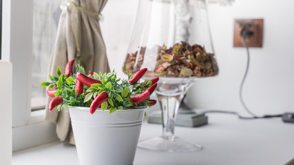 table with flowers